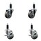 Service Caster 3'' Gray Poly Wheel Swivel 1-1/8'' Expanding Stem Caster Set 2 Brakes, 4PK SCC-EX20S314-PPUB-2-TLB-2-118 - alternate 1